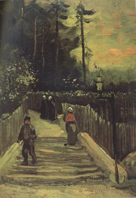 Vincent Van Gogh Sloping Path in Montmartre (nn004) Germany oil painting art